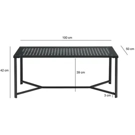 Möbel Boss Couchtisch (LBH 100x50x42 cm) - LBH 100x50x42 cm