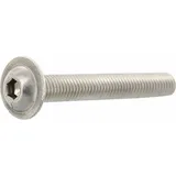 KTH Linsenschraube ISO 7380/2 - A2 Edelstahl - Innensechskant - V2A – Linsenflanschkopfschrauben M5x25 mm)