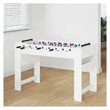 vidaXL Tischfußballtisch Weiß 125 x 60,5 x 80 cm Holzwerkstoff