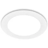 Briloner - 1x LED Einbaustrahler 230V flach, 22 cm Durchmesser, neutralweißes Licht, 18W, 1980lm, LED Spot, Deckenspots, Spots 230V, Einbauleuchten, Einbauspots, Deckenstrahler, 68mm, 220x30mm (DxH), Weiß