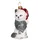 Brubaker Katze mit Decke und Weihnachtsmütze Rot Grün - Handbemalte Weihnachtskugel aus Glas - Mundgeblasener Christbaumschmuck Figuren Lustig Deko Anhänger Baumkugel - 9,1 cm