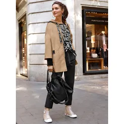 Anorak INSPIRATIONEN, Damen, Gr. 44, camel, 100% Polyester, unifarben, Jacken