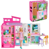 Barbie Klappbares Puppenhaus mit Puppe