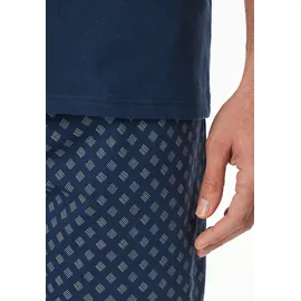 SCHIESSER Pyjama Schlafanzug kurz - Casual Essentials in Admiral Gr.: 50