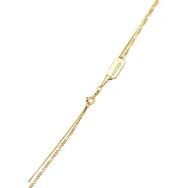 KUZZOI Halskette Herren Layer Figaro Venezianer Plättchen 925 Silber Gold