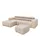 Livora Ecksofa Ottomane links mit Hocker Chenille 289x188x78 beige KONSTANTIN