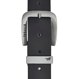 Mustang Herrengürtel Leder 3,5 cm schwarz 105