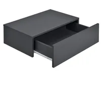 [en.casa] Wandregal Oslo 46 x 30 x 15 cm Dunkelgrau