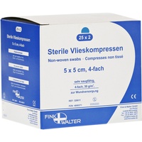 Fink & Walter GmbH Vlieskompressen steril 5x5cm 4-fach