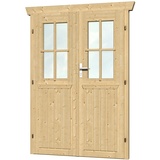 SKANHOLZ Skan Holz Doppeltür BxH 117,5 x 179,5 cm, halbverglast für 28 mm Häuser