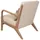 Beliani Sessel Skovde Stoff 72 x 71 x 70 cm Beige mit Kissen