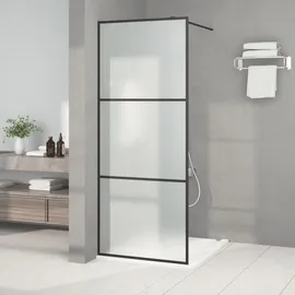 vidaXL Duschwand für begehbare Dusche 80 x 195 cm ESG-Glas schwarz