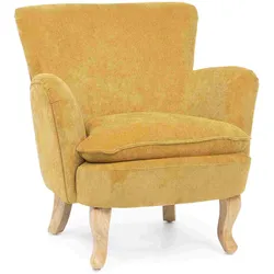 Sessel Chenille in Cord-Optik, Gelb