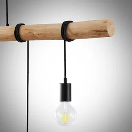 LINDBY Rom 5-flg. 116 cm schwarz Holz