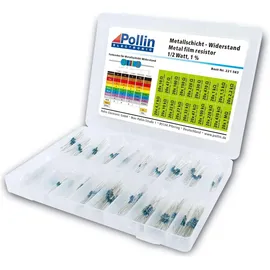 Pollin Widerstands Sortiment Metallschicht 400 Stk., 0,5 W, 1%,