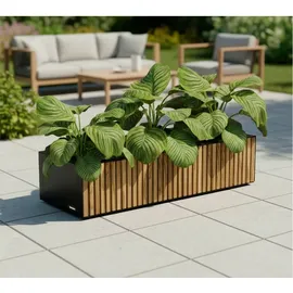 Herstera Pflanzkübel Deco Planter Xic M 40 x 100 x 25 cm Schwarz