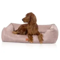 Knuffelwuff Hundebett aus Cord mit Handwebcharakter Nunavut M-L 85