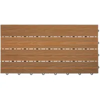 Ambia Garden Terrassenfliese, Teak, Holzwerkstoff, 60x2.4x30 cm, rutschfest, UV-beständig, Gartenzubehör, Terrassen- & Balkonböden, Terrassenfliesen