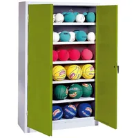 C+P Ballschrank mit Vollblech-Flügeltüren (Typ 3). HxBxT: 195x120x50 cm