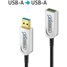 FIBERX USB-A 25 m Schwarz