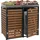 Mendler Mülltonnenverkleidung HWC-K14 124 x 134 x 84 cm teak-optik