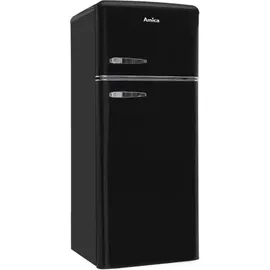 Amica KGC 15637 MS Retro-Kühl-Gefrierkombination (206 l, 1440 mm hoch, Schwarz)