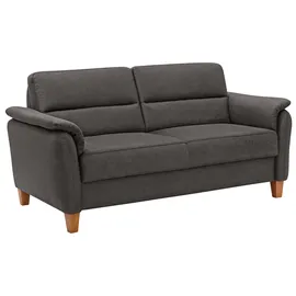 Home Affaire 2,5-Sitzer HOME AFFAIRE "Palmera, B: 179 cm", grau (anthrazit), B:179cm H:89cm T:89cm, 100% Polyester;Struktur (100% Polyester);Luxus-Microfaser in Lederoptik (100% Polyester), Sofas, mit Federkern