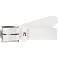 Tommy Hilfiger Herren Gürtel New Denton 3.5 Belt Ledergürtel, Weiß (Optic White), 95