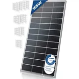 Solarpanel Monokristallin - 165 W, 18 V für 12 V Batterien, Photovoltaik, Ladekabel, Silizium - Solarzelle, Solaranlage für Wohnwagen, Camping, B...