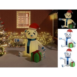 vidaXL Dekolicht Weihnachtsdekoration Aufblasbarer Teddybär LED 180 cm bunt