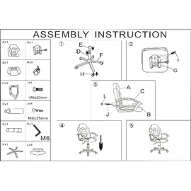 Hti-Living Junior Drehstuhl Kunstleder Hellblau
