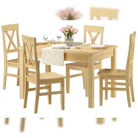 Erst-Holz Küchenstühle Doppelpack Massivholzstühle 2x Esszimmerstuhl Kiefer 90.71-23-D