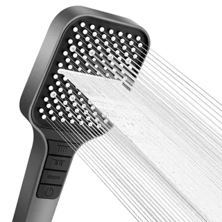 VEHHE Duschkopf, 7 Strahlarten Duschkopf Regendusche mit Stopptaste, Duschkopf Wassersparend, Einhand-Einstellung und Anti-Stau-Silikondüse, Gross Duschbrause Druckerhöhend