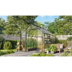 Vitavia Gewächshaus "Jamaika" inkl. Ready2Grow Zubehör-Set,schwarz,8,3 m2