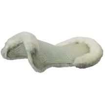 Acavallo Gel Pad hinten erhöht Schaffellunterseite Einheitsgröße Transparent/White