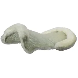 Acavallo Gel Pad hinten erhöht Schaffellunterseite Einheitsgröße Transparent/White