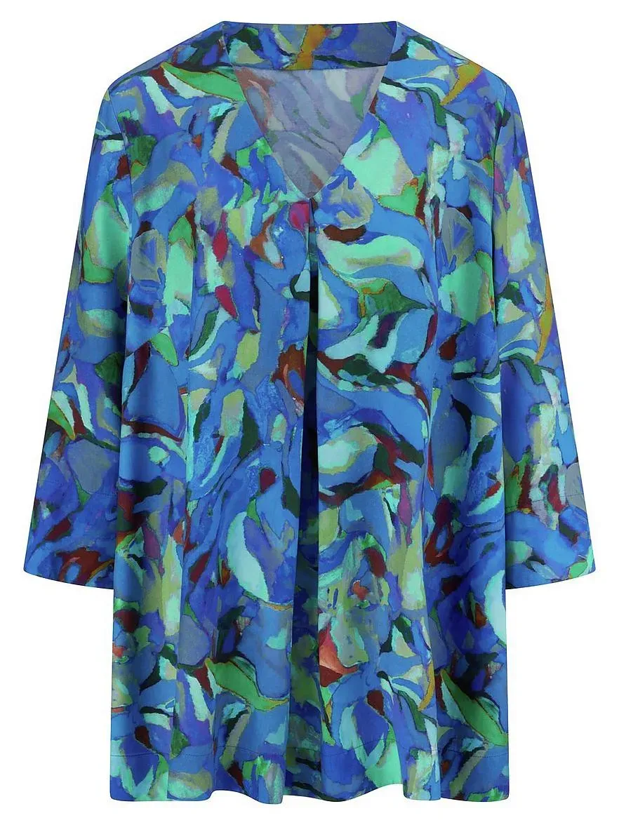 Long-Bluse Emilia Lay blau, 52