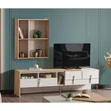JVmoebel TV-Board 43 cm X 53 cm Beige Holz