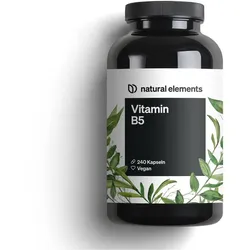 Vitamin B5 – 240 Kapseln - hochdosierte 500 mg Pantothensäure – vegan – in Deutschland produziert & laborgeprüft 240 St