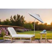 Möbilia Liege 200 x 80 x 44 cm Natur – Weiß