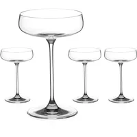 DIAMANTE Champagner-Cocktail-Untertassen - ‘Auris’ Kollektion Undekorierter Kristall - Champagner-Cocktail-Untertassen - Kollektion „Auris“ aus unverziertem Kristall - 4er-Set