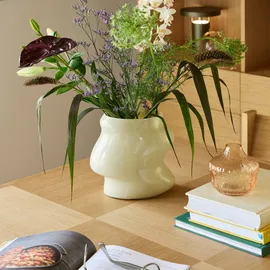 Hübsch Lote Vase, 20 cm, sandfarben