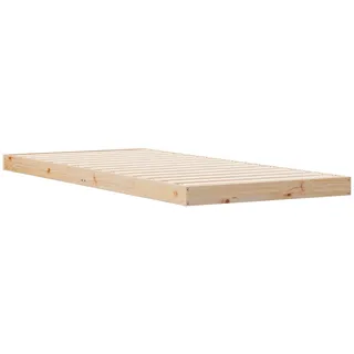 vidaXL Bodenbett 80x210 cm Massivholz Kiefer