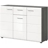 inn.furn Sideboard Rumba 120 x 85 cm Weiß / Grau