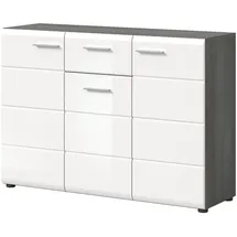 inn.furn Sideboard Rumba 120 x 85 cm Weiß / Grau