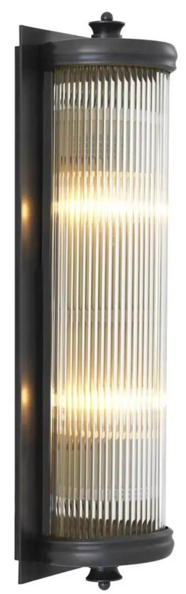 Casa Padrino Luxus Wohnzimmer Wandlampe Bronze 13 x 11 x H. 43 cm - Hotel Möbel