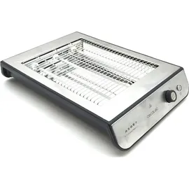 Cecotec Turbo Easy Toast Inox Flachtoaster. 3 Quarzheizkörper, 6 Leistungsstufen, Krümelschublade, Kabelaufwickler , Edelstahl-Finish, 900 W.