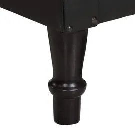 vidaXL Sessel Schwarz Echtleder