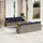 vidaXL Gartensofa-Set 9-tlg. grau Polyrattan