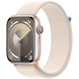 Apple Watch Series 9 GPS + Cellular 45 mm Aluminiumgehäuse polarstern, Sport Loop polarstern One Size